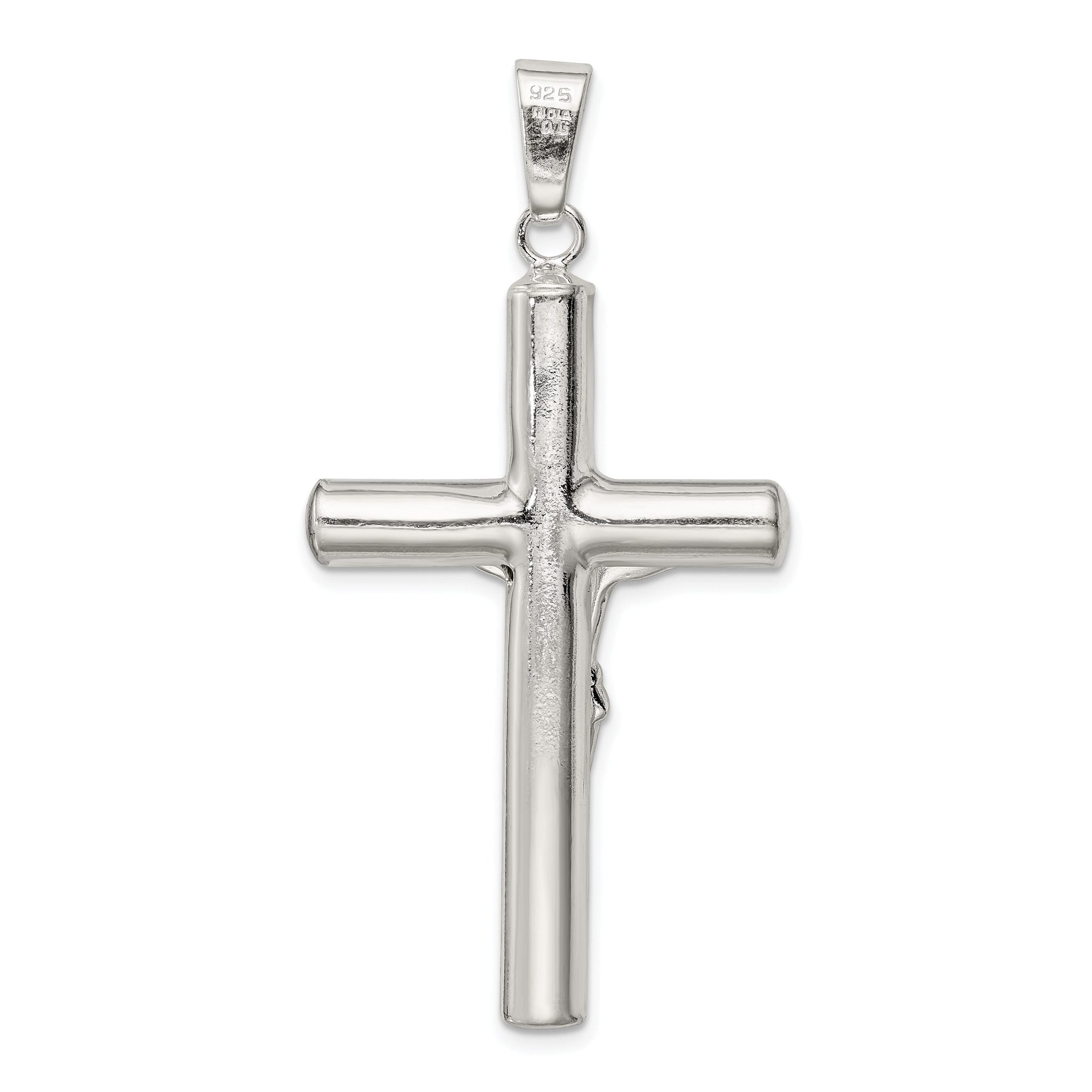 Sophia Jewelers 925 Sterling Silver Polished Crucifix Pendant 3D Anti-Tarnish
