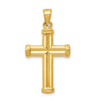 14K Gold Reversible Crucifix Pendant with Polished Finish