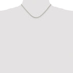 Sterling Silver Rhodium-plated 2mm Box Chain