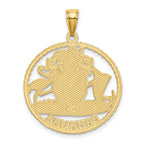 14K BAHAMAS Crest In Textured Frame Charm