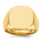 10k 16.0x17.0mm Closed Back Men's Signet Ring