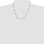 Round Box Chain Necklace in Sterling Silver, 1.75mm