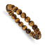 8mm Yellow Tiger's Eye Agate Beaded Stretch Bracelet