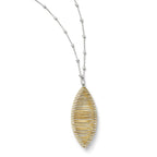 Sophia Jewelers Sterling Silver Gold-Tone 24k Flash Plated Pendant Necklace