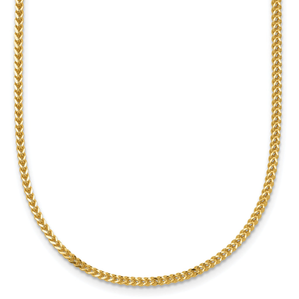 14K 7 inch 1.3mm Franco with Lobster Clasp Bracelet