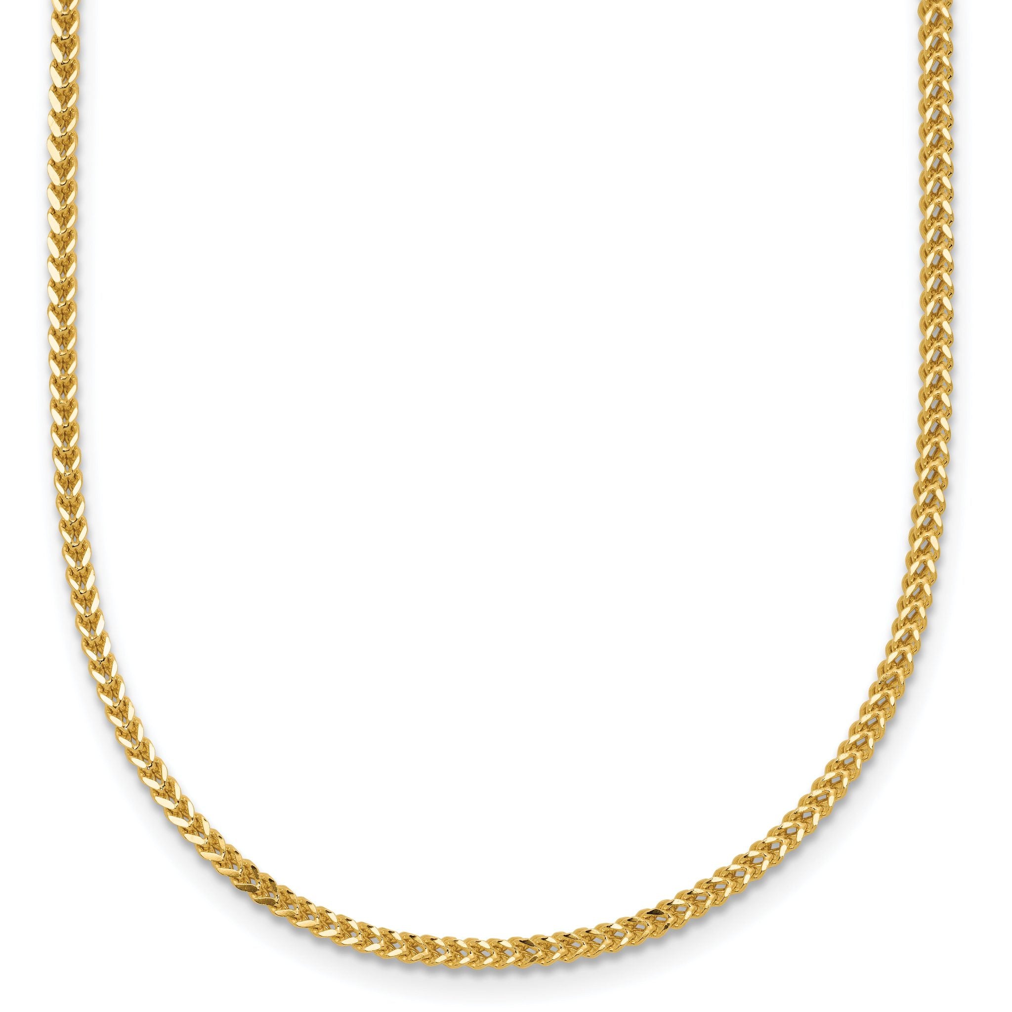 14K 7 inch 1.3mm Franco with Lobster Clasp Bracelet