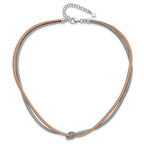 Sophia Jewelers Sterling Silver & Rose Gold Knot Necklace with Extender