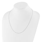 Sterling Silver RH-plated Adjustable .95mm Singapore Chain