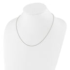 Sterling Silver RH-plated Adjustable 1.35mm Loose Rope Chain