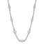 Cheryl Sterling Silver Rhodium-Plated CZ Station Necklace 18.5 Inch Polished