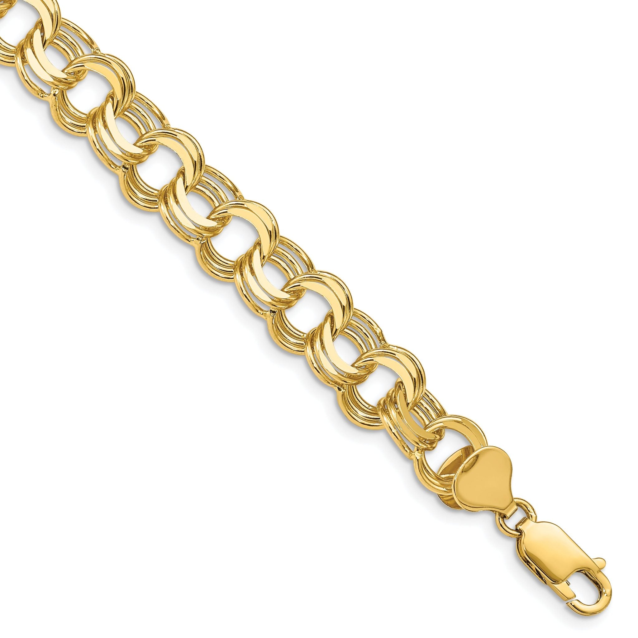 14k Triple Link Charm Bracelet Main image