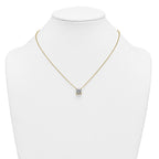 14k 3 1/2 carat Lab Grown Diamond VS+ F+ Round Complete Four Prong 18 inch Solitaire Necklace
