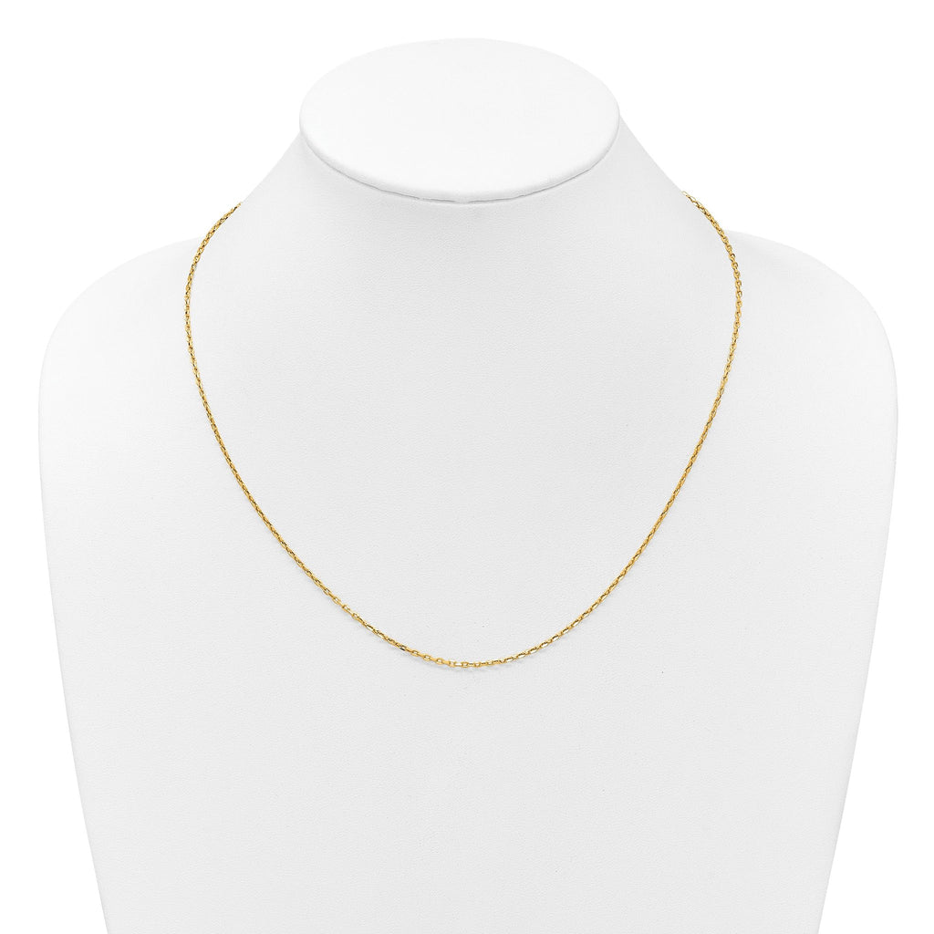 14K Adjustable 1.65mm Semi-Solid D/C Cable Chain
