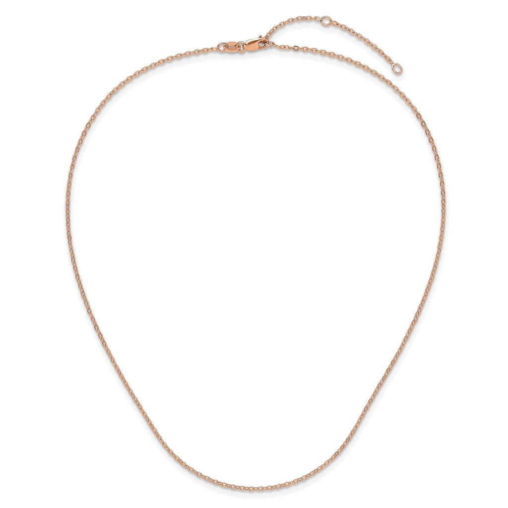 Diamond-Cut Cable Chain in Rose Gold-Plated Sterling Silver