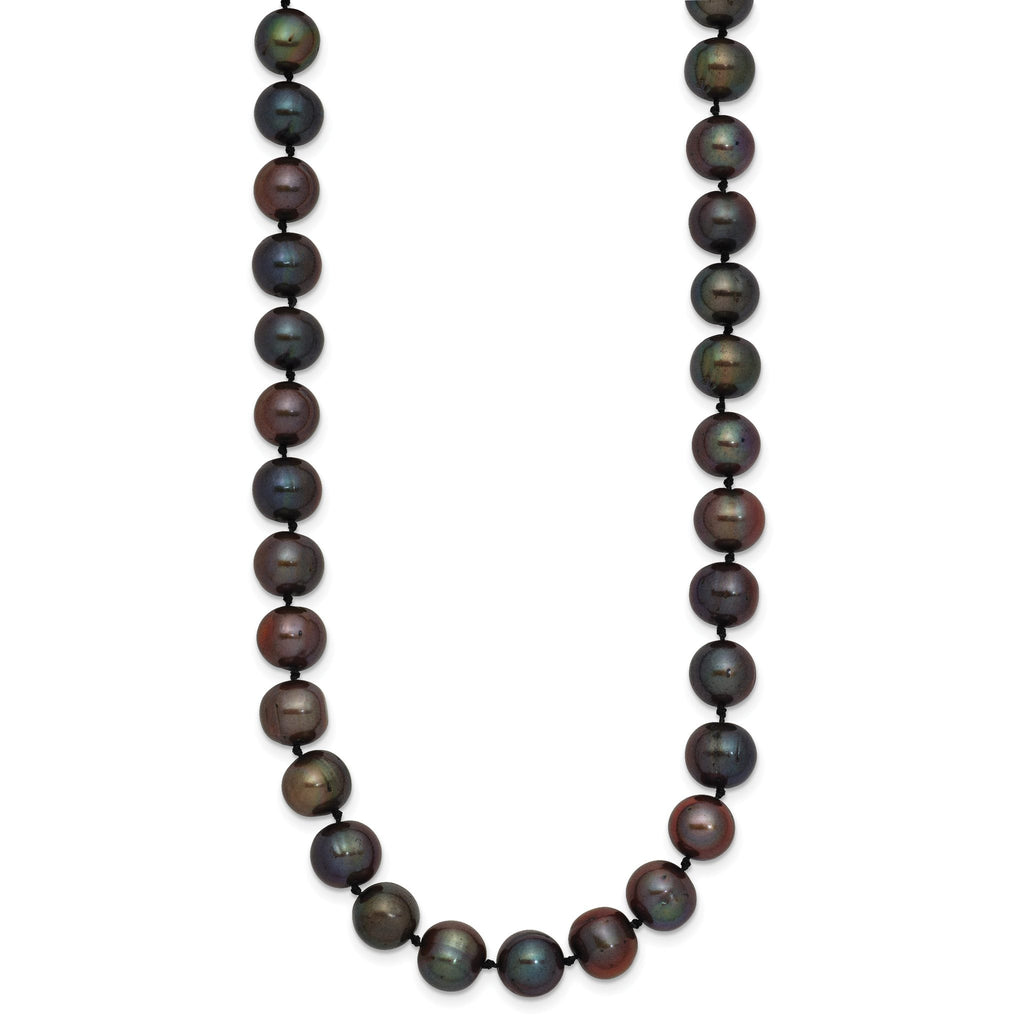 14K Gold Filled 8-9mm Black Cultured Freshwater Pearl Necklace