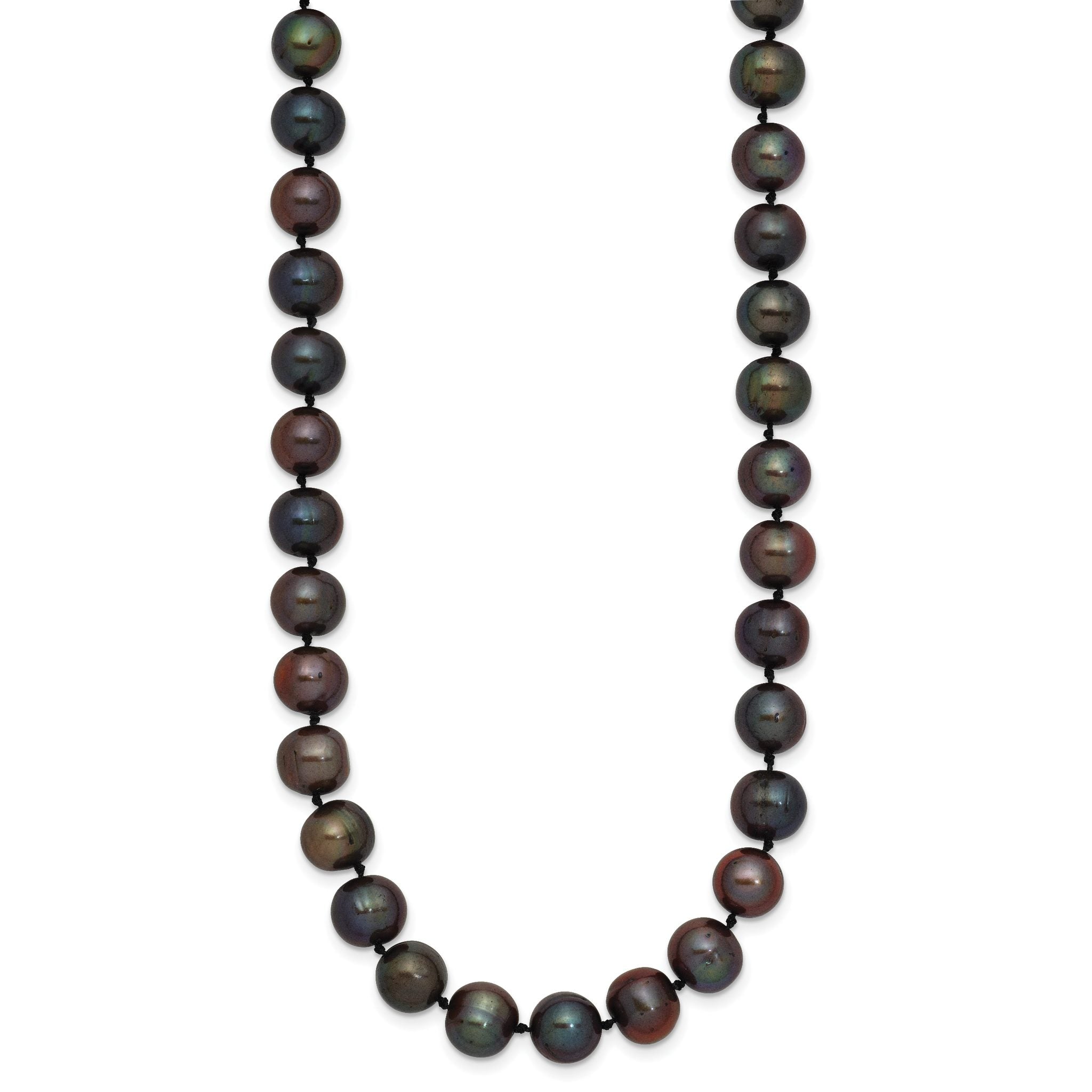 14K Gold Filled 8-9mm Black Cultured Freshwater Pearl Necklace