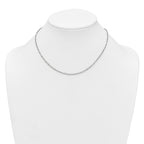 Sterling Silver Polished Oval Bezel CZ 16 Inch with 2 Inch Extension Necklace