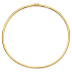 14K 4mm Domed Omega Necklace