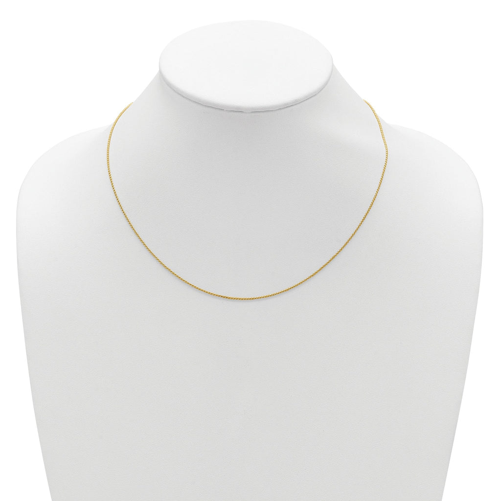 Sterling Silver Gold-plated 1mm Spiga 1in+1in Adjustable Chain