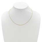 Sterling Silver Gold-plated 1mm Spiga 1in+1in Adjustable Chain