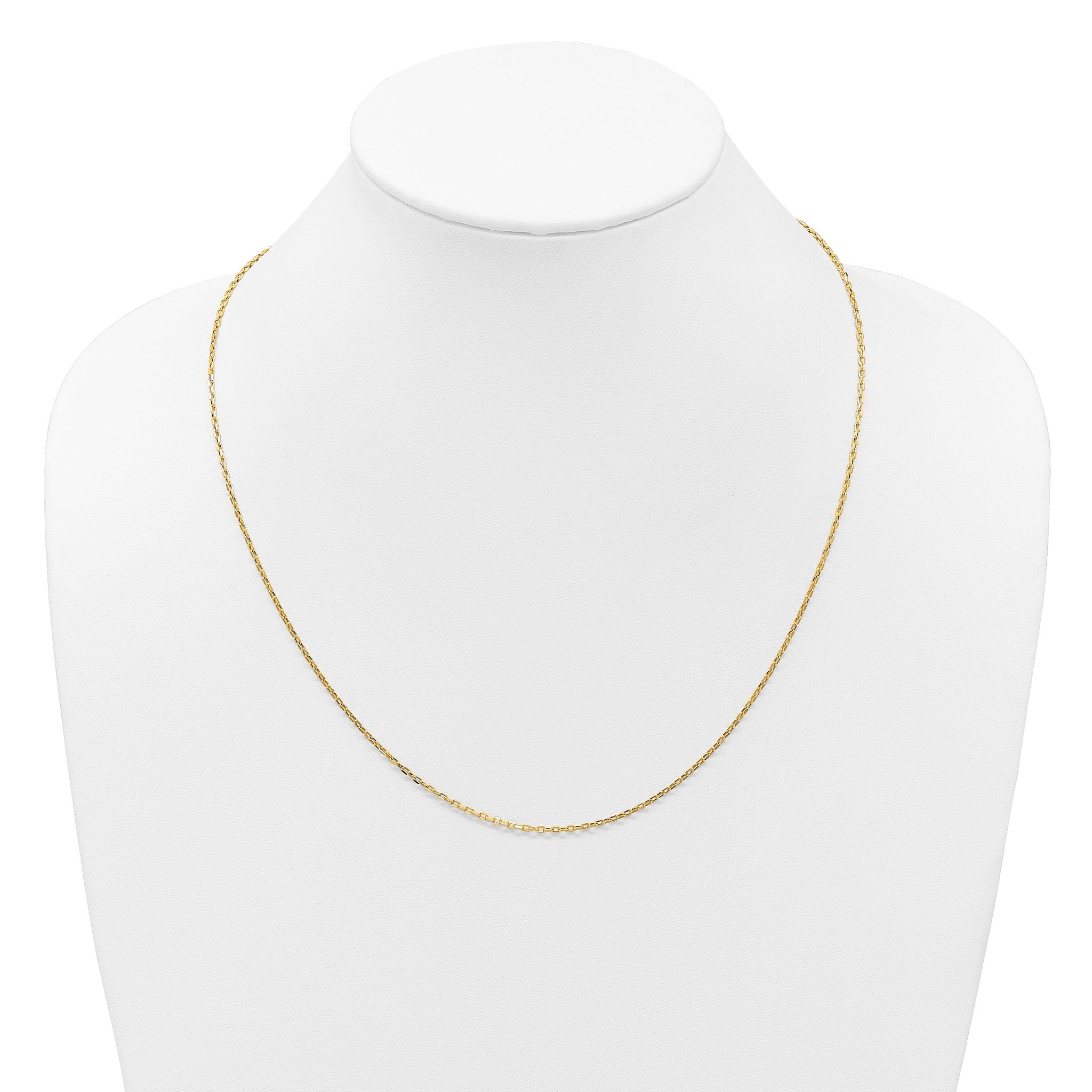14K Adjustable 1.65mm Semi-Solid D/C Cable Chain