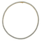 14k 56 1/4 carat Lab Grown Diamond VS/SI+ G+ Complete Round 18 inch Straight Tennis Necklace
