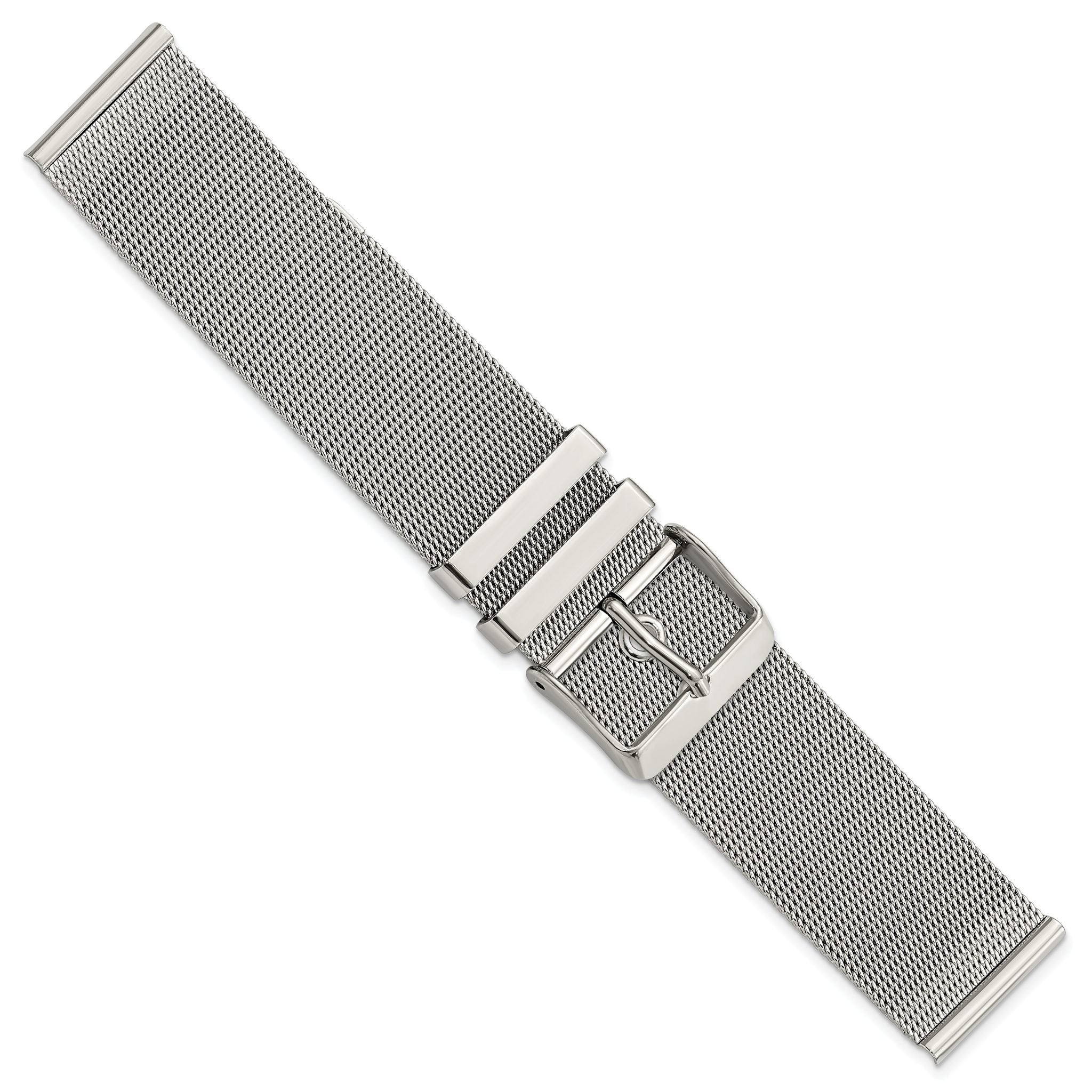 Milanese Mesh Watch Strap in Stainless Steel, 22mm