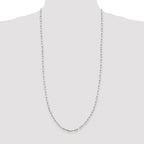 Elongated Open Link Chain in Sterling Silver, 3.25mm