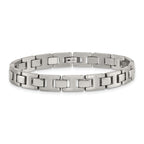 Stainless Steel Brushed and Polished Link Bracelet for Men