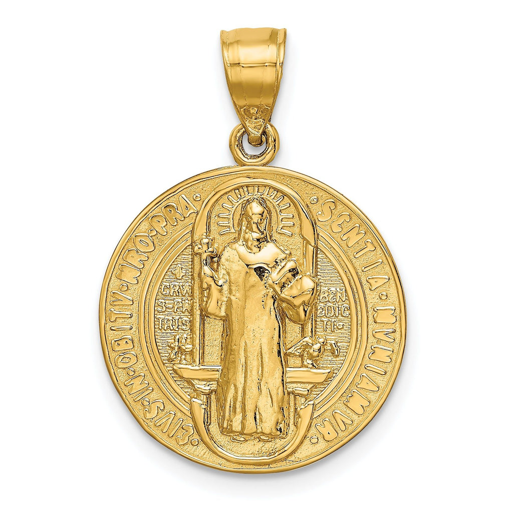 14K Gold San Benito Reversible Pendant with Polished Finish