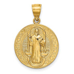 14K Gold San Benito Reversible Pendant with Polished Finish