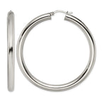 Stainless Steel Polished Hoop Earrings for Women