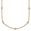 14k Complete 1/5 carat Bezel-set Diamond and Cable Chain 13-Station 16 inch Necklace