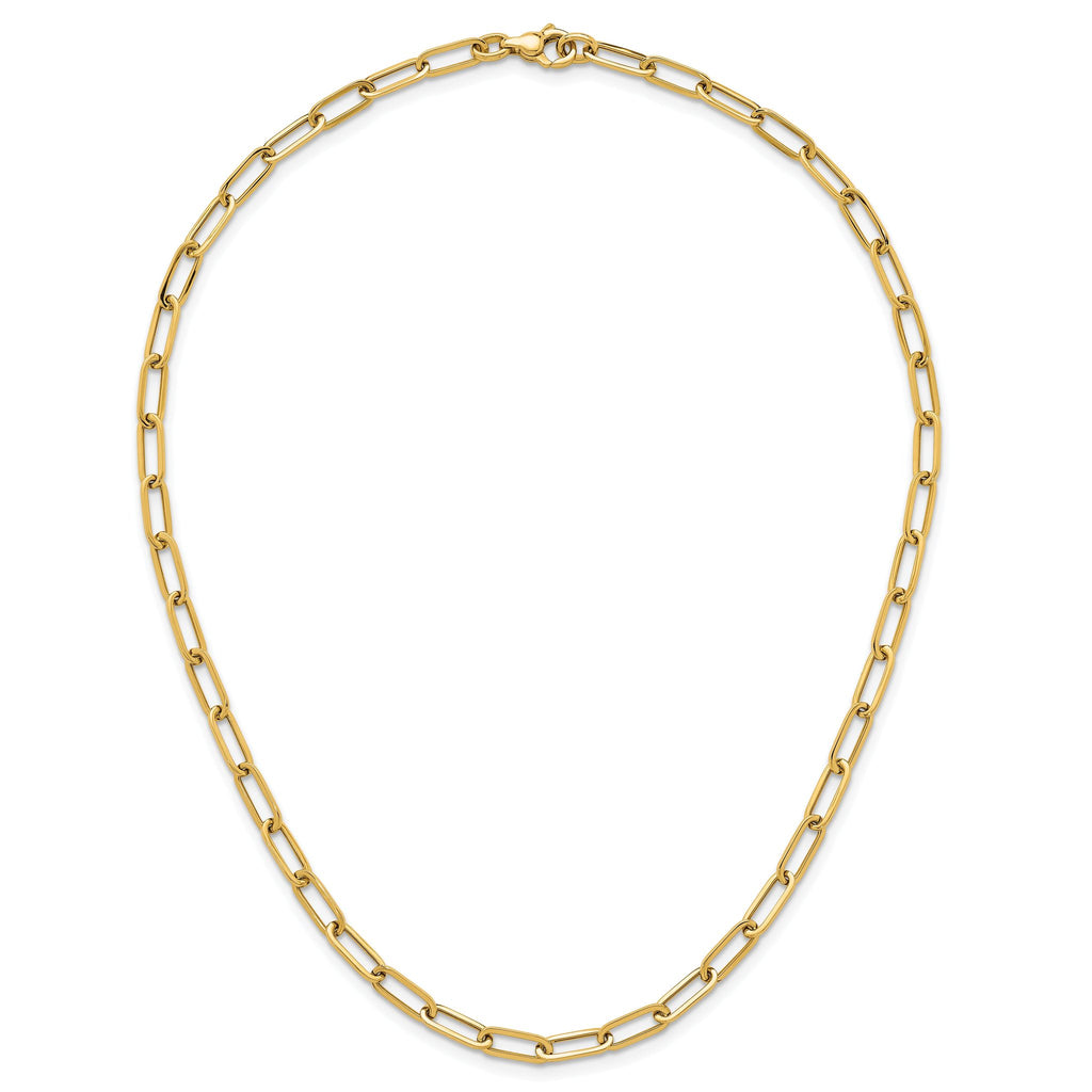 14k Polished 4.75mm Paper Clip Link 18 inch Necklace