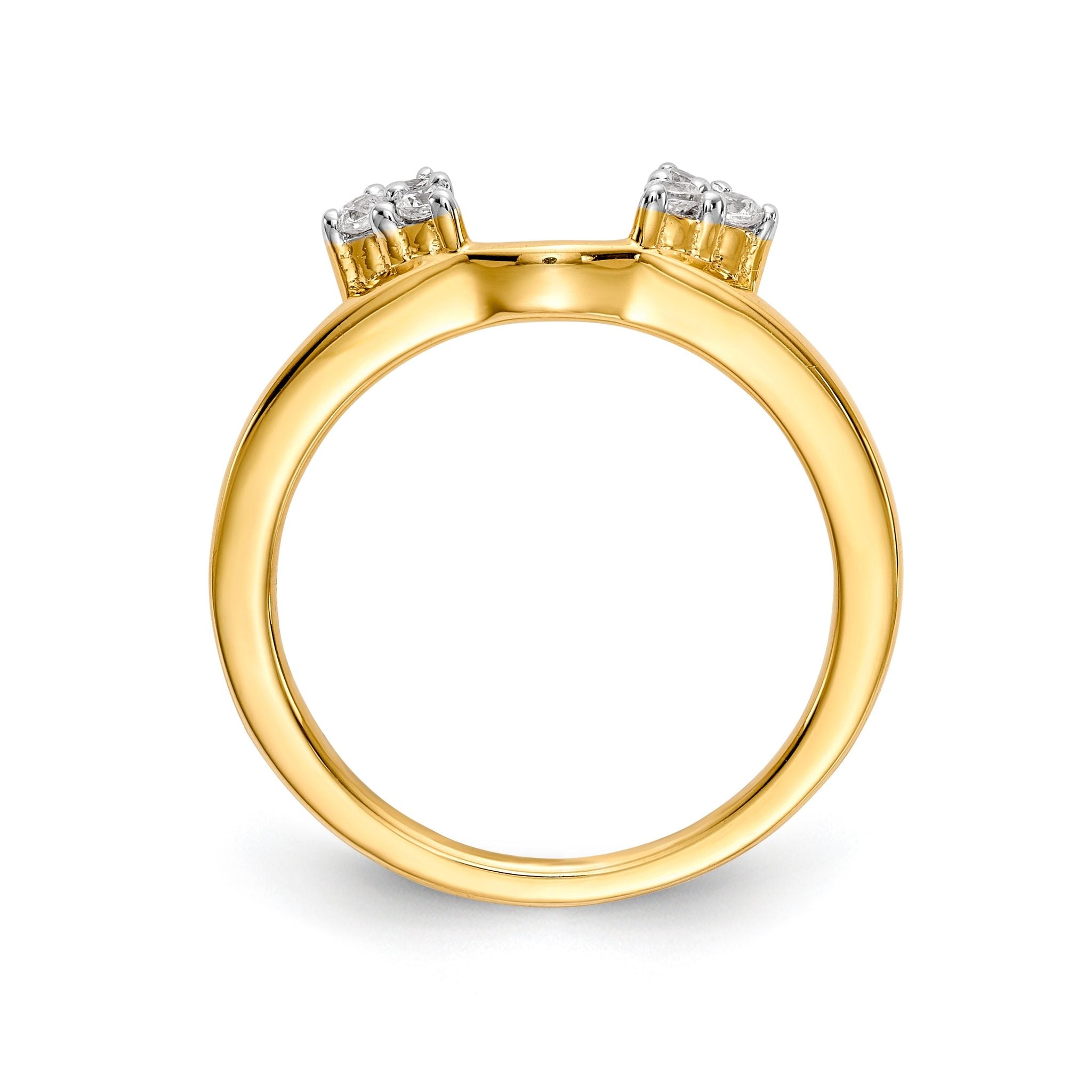 14K White Gold 1/6 carat Diamond Complete Wrap Ring Secondary image