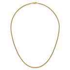 14K Gold Filled Round Venetian Box Chain Necklace in 1.8mm Width