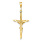 14K Yellow Gold Passion Crucifix Pendant Elegant Themed Jewelry