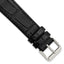for Apple 38/40mm Smart Watch Black Gator Grain Calfskin Leather with Black Adapters and Stainless Steel Buckle 7.5 inch Watch Band