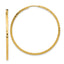 14k Diamond-cut Square Tube Endless Hoop Earrings