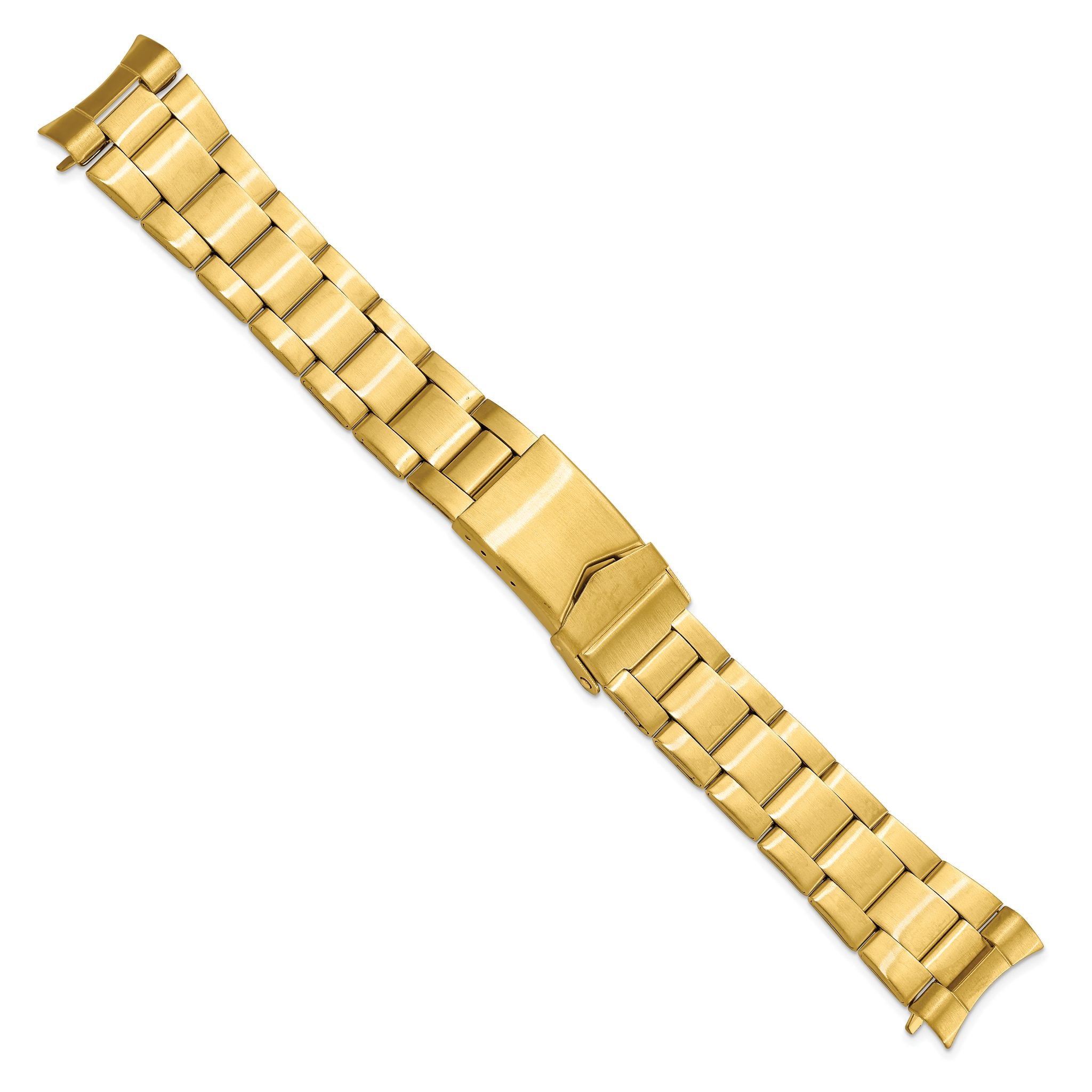 Oyster-Style Watch Band in Gold-Tone Stainless Steel, 18-20mm Secondary image