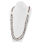 Sterling Silver Gold-plated Multi Stone Adj. 17in or 40in Necklace