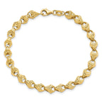 14K Diamond-cut Fancy Link Bracelet
