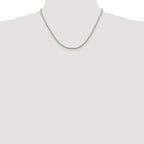 Diamond-Cut Round Box Chain Necklace in Sterling Silver