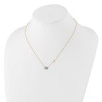 10K Polished CZ Enameled Elephant Necklace