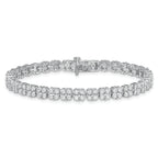 Sterling Silver Rhodium-Plated 2 carat Lab Grown Diamond VS/SI+ G+ Complete Fashion Tennis Bracelet