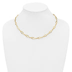 14K Polished Fancy Link Necklace
