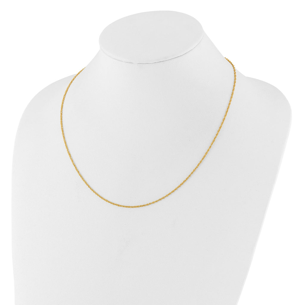 Diamond-Cut Loose Rope Adjustable Chain in 14K Yellow Gold