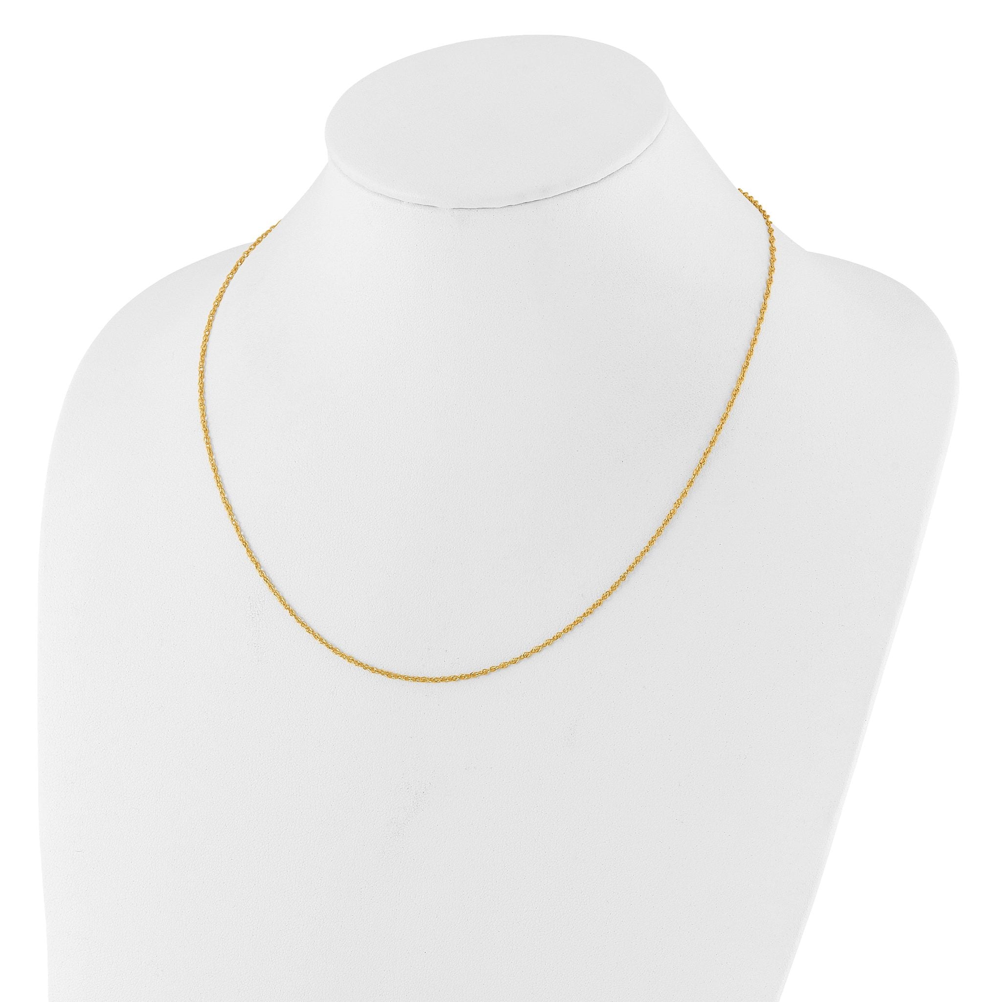 Diamond-Cut Loose Rope Adjustable Chain in 14K Yellow Gold