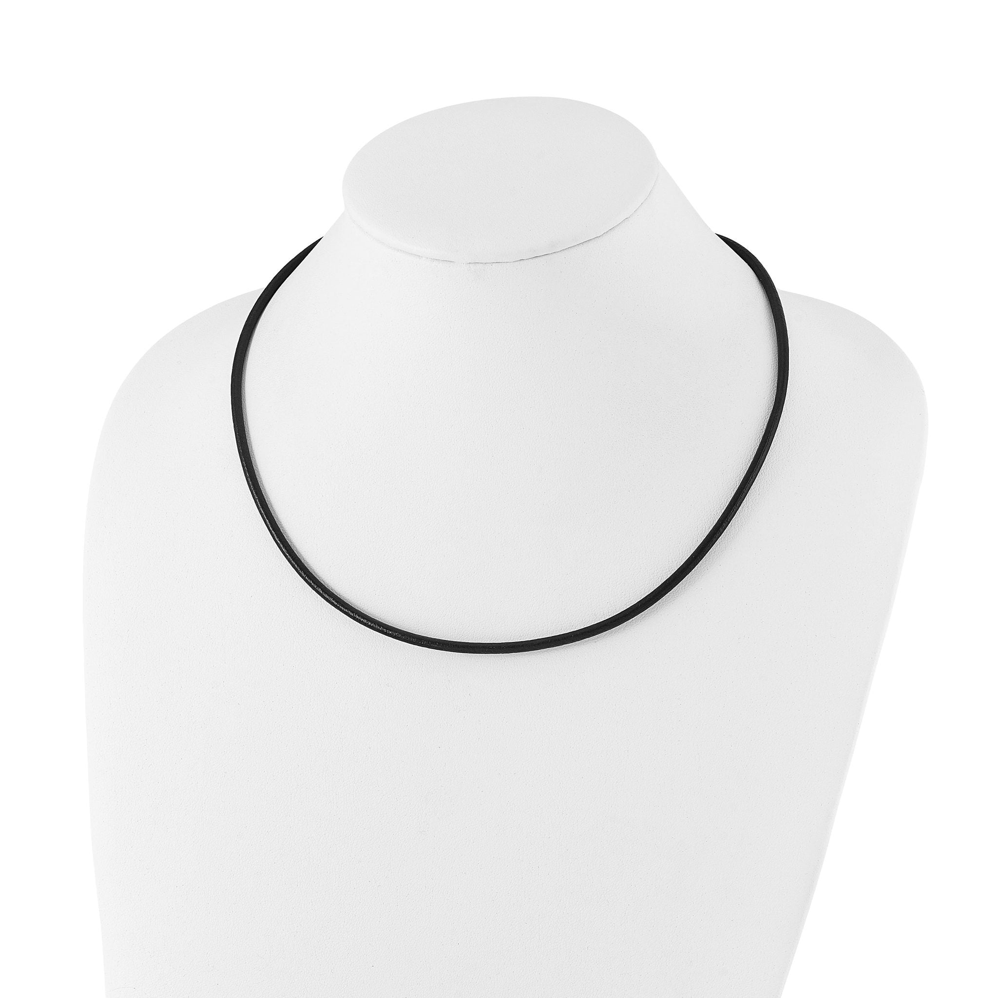 Chisel 3mm Genuine Leather Greece Textured 18 inch Necklace Secondary image