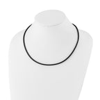 Chisel 3mm Genuine Leather Greece Textured 18 inch Necklace